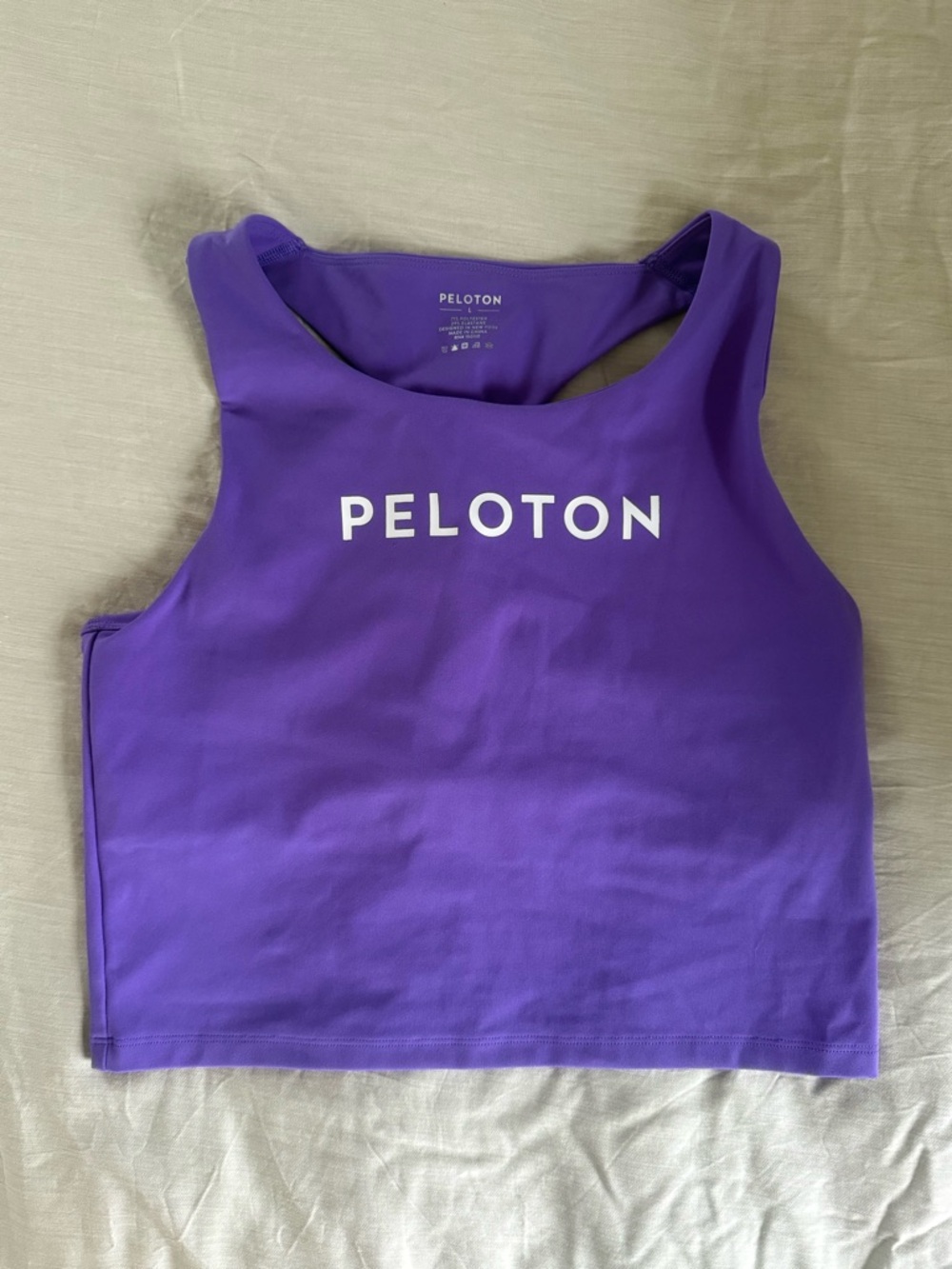 Peloton Purple Crop Tank- Large
